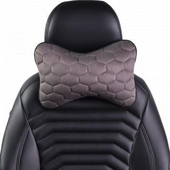 629 р. Подушка-косточка (Илана+Афины) КОСТОЧКА ст СОТА Lord Autofashion   (черный, графит, строчка серая)  с доставкой в г. Кемерово. Увеличить фотографию 7