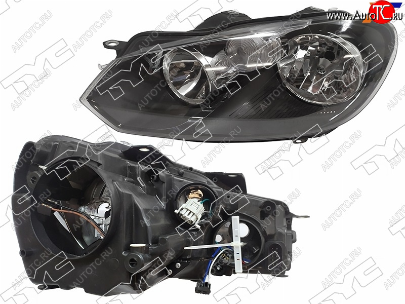 4 299 р. Фара левая (галоген, с электрокорректором) TYC  Volkswagen Golf  6 (2008-2014) хэтчбэк 5 дв.  с доставкой в г. Кемерово