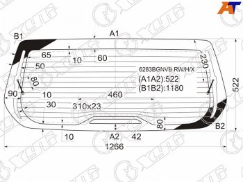 10 399 р. Стекло заднее (Цвет зеленый Обогрев) Opel Zafira 99-05  Subaru Traviq 01-04 XYG 6283BGNVB RW/H/X  с доставкой в г. Кемерово. Увеличить фотографию 1