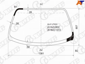 7 299 р. Стекло лобовое Toyota Corolla II 90-94  Corsa 90-94  Tercel 90-94 XYG AL41 LFW/X  с доставкой в г. Кемерово. Увеличить фотографию 1