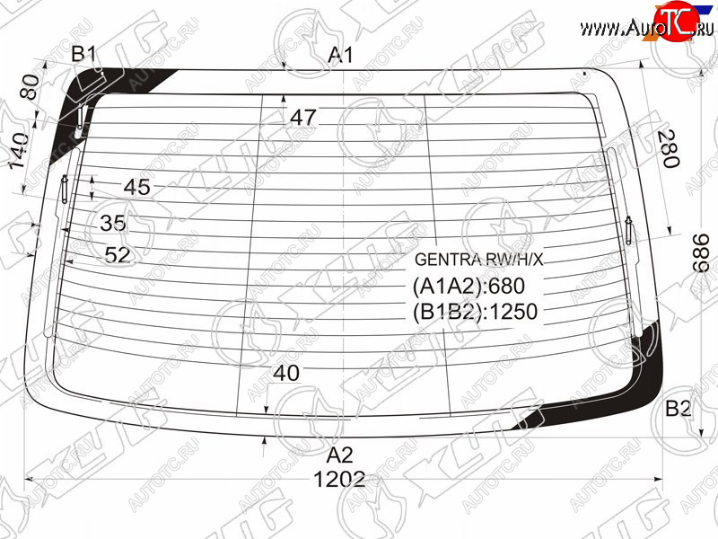 7 999 р. Стекло заднее (Цвет зеленый Обогрев Антенна) Chevrolet Aveo 05-11  Nexia 20-  Daewoo Gentra 05-1 XYG GENTRA RW/H/X  с доставкой в г. Кемерово
