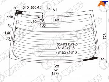 10 399 р. Стекло заднее (Цвет зеленый Обогрев Антенна) Honda Civic 00-06  Civic Ferio 00-05 XYG S5A-RS RW/H/X  с доставкой в г. Кемерово. Увеличить фотографию 2