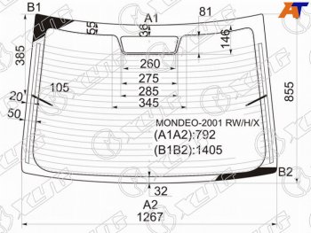 9 549 р. Стекло заднее (Цвет зеленый Обогрев 4D SED) Ford Mondeo 00-07 XYG MONDEO-2001 RW/H/X  с доставкой в г. Кемерово. Увеличить фотографию 2