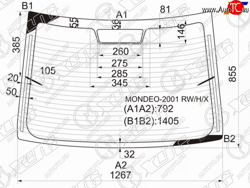 9 549 р. Стекло заднее (Цвет зеленый Обогрев 4D SED) Ford Mondeo 00-07 XYG MONDEO-2001 RW/H/X  с доставкой в г. Кемерово