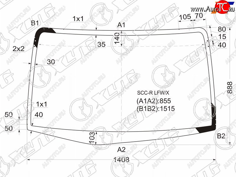 5 249 р. Стекло лобовое Honda Mobilio 01-08  Mobilio Spike 02-08 XYG SCC-R LFW/X  с доставкой в г. Кемерово