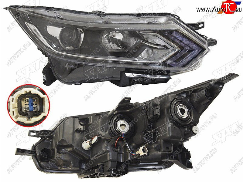10 999 р. Фара правая ( галоген, LED) SAT  Nissan Qashqai  2 (2017-2022) J11 рестайлинг  с доставкой в г. Кемерово