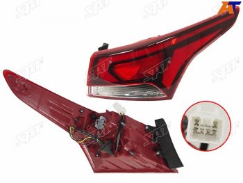 Фонарь задний правый (внешний, LED) SAT Hyundai Solaris  HCR (2017-2020) седан дорестайлинг
