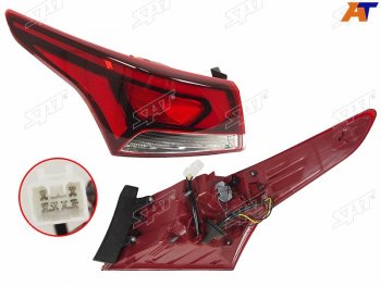 Фонарь задний левый (внешний, LED) SAT Hyundai Solaris  HCR (2017-2020) седан дорестайлинг