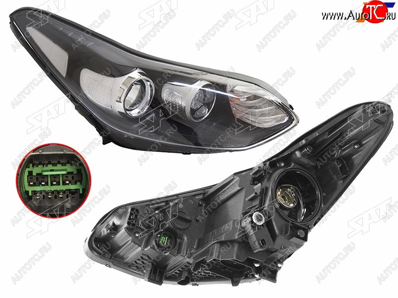 8 299 р. Фара правая (галоген, LED) SAT  KIA Sportage  4 QL (2016-2022) дорестайлинг, рестайлинг  с доставкой в г. Кемерово