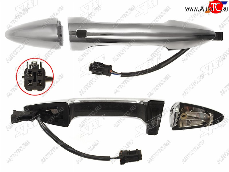 2 599 р. Ручка двери Kia Rio 11-17 (Спереди Справа SMART KEY) SAT ST-226-0038  с доставкой в г. Кемерово