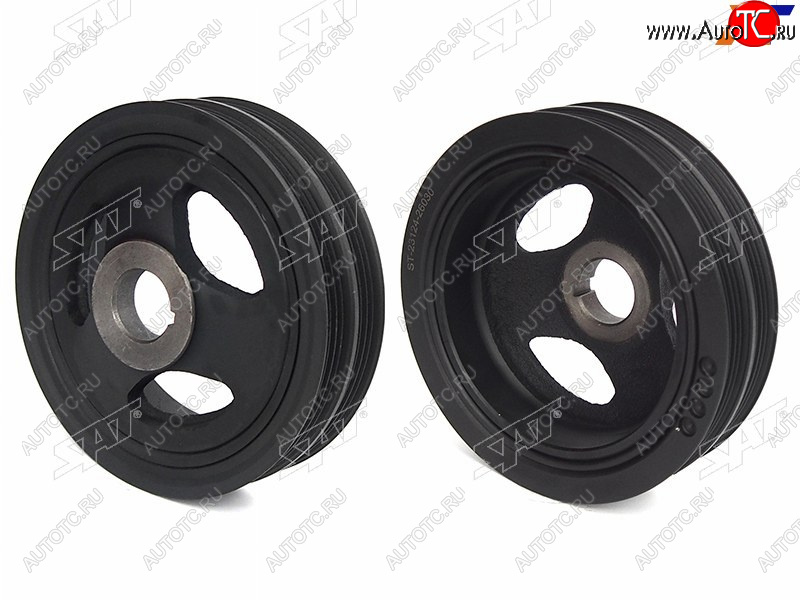 4 299 р. Шкив коленвала KIA RIO 05-11CERATO I 04-09HYUNDAI ACCENT 06-10GETZ 02-11 SAT ST-23124-26030  с доставкой в г. Кемерово
