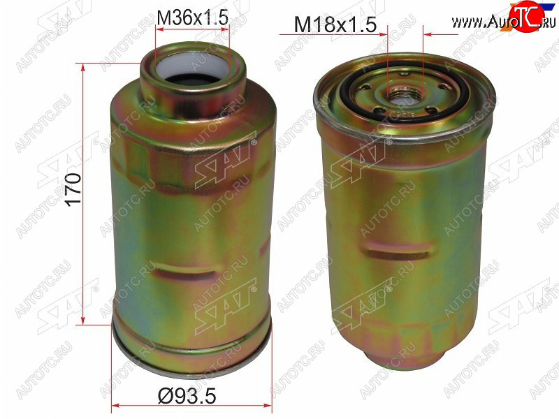 499 р. Фильтр топливный TOYOTA  COASTER 93-DYNA 88-02 LAND CRUISER 80 1HD1HZ 90-98 SAT ST-23303-56040  с доставкой в г. Кемерово