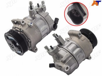 21 999 р. Компрессор кондиционера Skoda Octavia 12-20  Rapid 12-  Volkswagen Golf 12-19  Polo 20-22 SAT ST-245-0001  с доставкой в г. Кемерово. Увеличить фотографию 1