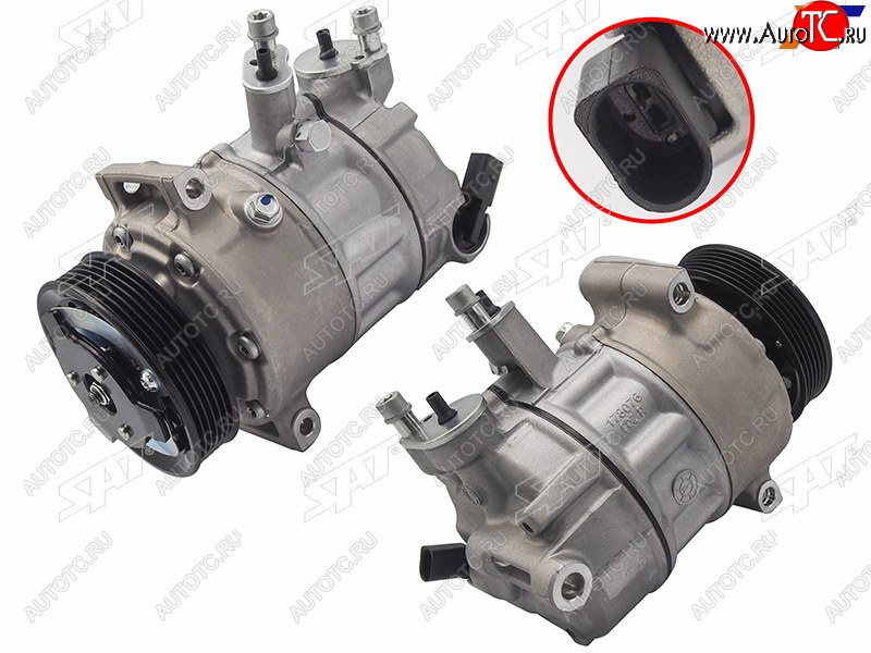 21 999 р. Компрессор кондиционера Skoda Octavia 12-20  Rapid 12-  Volkswagen Golf 12-19  Polo 20-22 SAT ST-245-0001  с доставкой в г. Кемерово