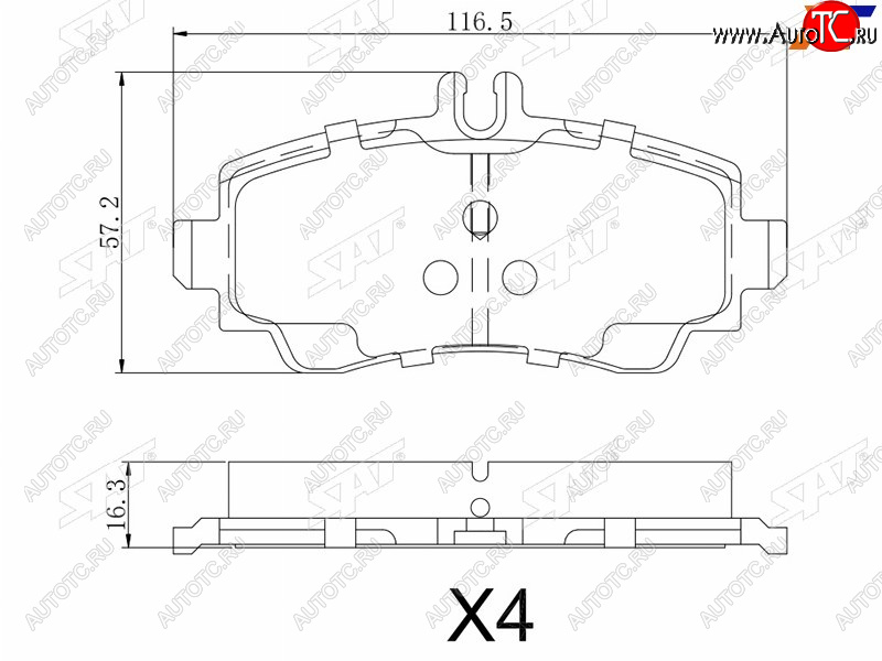 1 029 р. Колодки тормозные перед FL-FR SAT  Mercedes-Benz A class  W168 (1997-2004) хэтчбэк 5 дв.  с доставкой в г. Кемерово