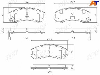 Колодки тормозные перед FL-FR SAT Mazda 626  GD (1987-1992) седан