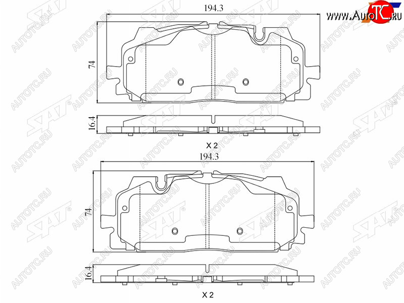 1 699 р. Колодки тормозные перед FL-FR SAT Audi A4 B9 дорестайлинг,седан (2016-2020)  с доставкой в г. Кемерово