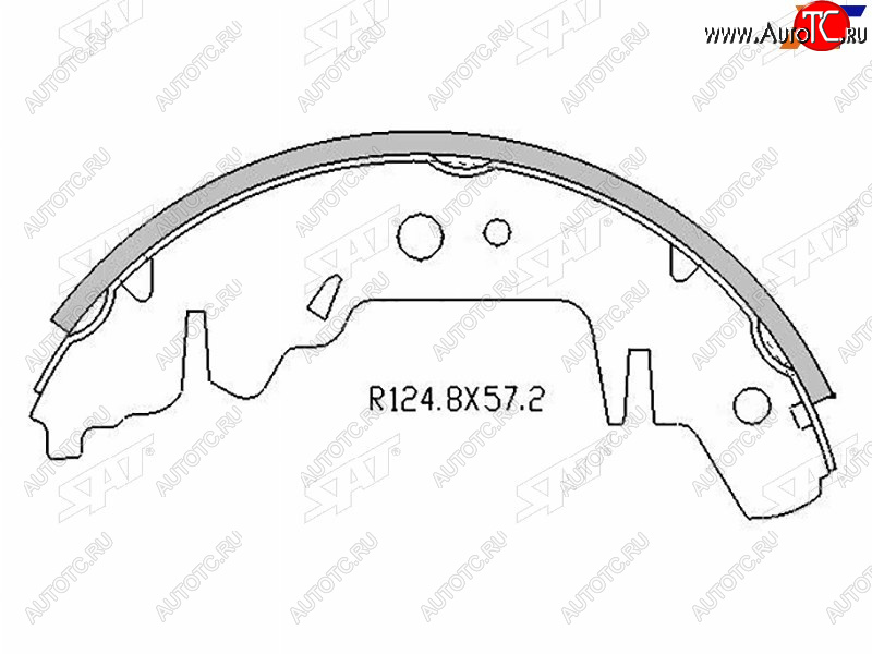 1 739 р. Колодки тормозные барабанные задние RH-LH SAT  Chrysler Voyager  GS минивэн (1995-2000), KIA Carnival ( UP,CQ,  UP,GQ) (1998-2006)  с доставкой в г. Кемерово