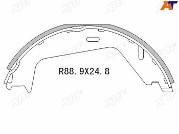 1 129 р. Колодки тормозные барабанные задние LH-RH SAT Volvo S80 TS седан дорестайлинг (1998-2003)  с доставкой в г. Кемерово. Увеличить фотографию 1