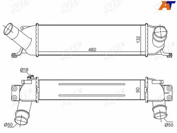 Интеркулер HYUNDAI STAREXH1 07- SAT ST-28190-4A481