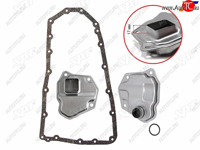 789 р. Фильтр CVT с прокладкой MITSUBISHI ASX 10-14OUTLANDER 06-MITSUBISHI LANCER X 07- SAT ST-2824A007  с доставкой в г. Кемерово