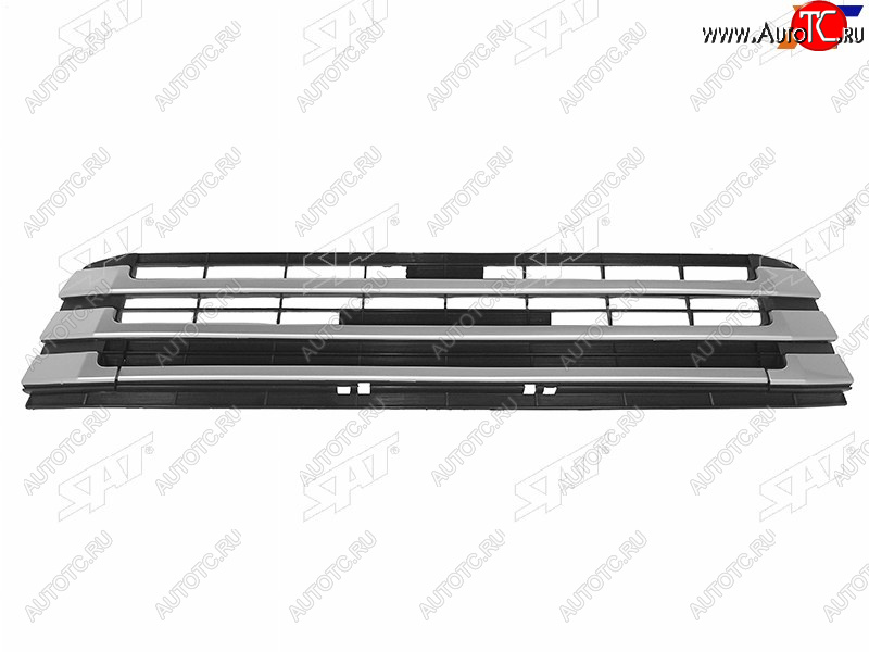 6 749 р. Центральная решетка переднего бампера SAT  Toyota Highlander  XU50 (2016-2020) рестайлинг (хром)  с доставкой в г. Кемерово