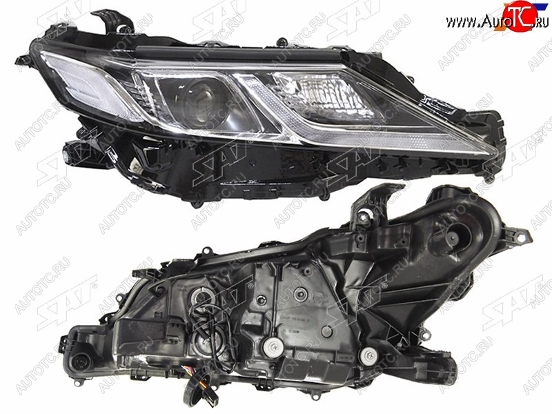15 649 р. Фара правая (1 LED полоса) SAT Toyota Camry XV70 дорестайлинг (2017-2021)  с доставкой в г. Кемерово