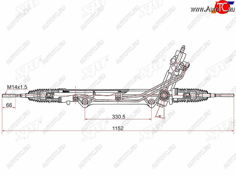 26 799 р. Рейка рулевая без отверстия под датчик SAT  BMW X5  E53 (1999-2003) дорестайлинг  с доставкой в г. Кемерово