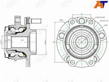 Ступичный узел перед NISSAN TEANA J32(VQ25)TNJ32MURANO TNZ51(QR25) (29 шл.) SAT ST-40202-JP01A