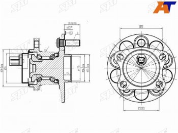 Ступичный узел задн. TOYOTA PRIUS ZVW3# 09- SAT ST-42450-47040