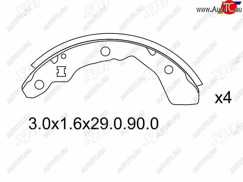 1 299 р. Колодки тормозные задние RH-LH SAT     Honda Logo (1996-2001)  с доставкой в г. Кемерово
