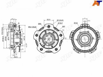 Ступичный узел перед SUZUKI GRAND VITARAESCUDO (ABS) 01- SAT ST-43401-65D10