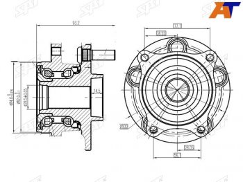 Ступичный узел перед TOYOTA PRIUS ZVW3# SAT ST-43550-47010