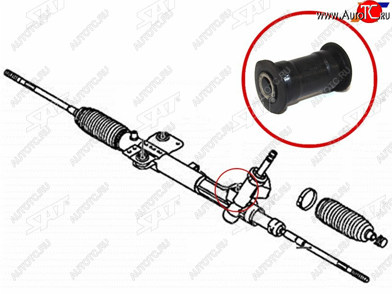 171 р. Втулка рулевой рейки Mitsubishi Lancer 07-17  Outlander 05-12  Attrage 13-19  Galant Fortis 07-15 SAT ST-4410A026  с доставкой в г. Кемерово