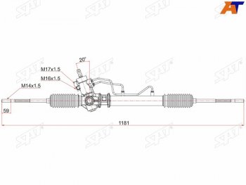 Рейка рулевая LHD SAT Toyota Corolla E110 седан рестайлинг (2000-2002)