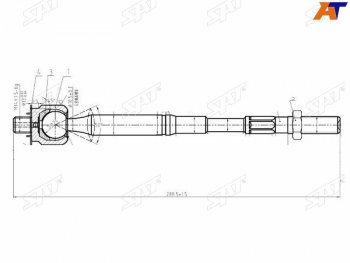 Тяга рулевая TOYOTA COROLLAALLIONPREMIOMATRIXISISNOAHVOXY 02- SAT ST-45503-09400
