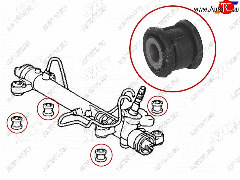 222 р. Втулка рулевой рейки Toyota Avensis (T250) 03-08  Noah 07-13  Premio 07-21  Voxy 07-13 SAT ST-45510-20100B  с доставкой в г. Кемерово