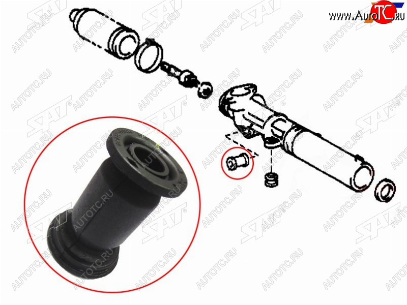 359 р. Втулка рулевой рейки Toyota Land Cruiser Prado (J90) 96-02  Hilux Surf 95-02 SAT ST-45522-35040  с доставкой в г. Кемерово