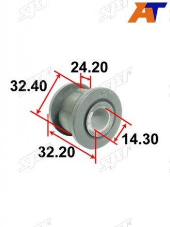 Втулка рулевой рейки Toyota Land Cruiser (J100) 98-07  Lexus LX 98-07  Toyota Land Cruiser Cygnus SAT ST-45522-60010