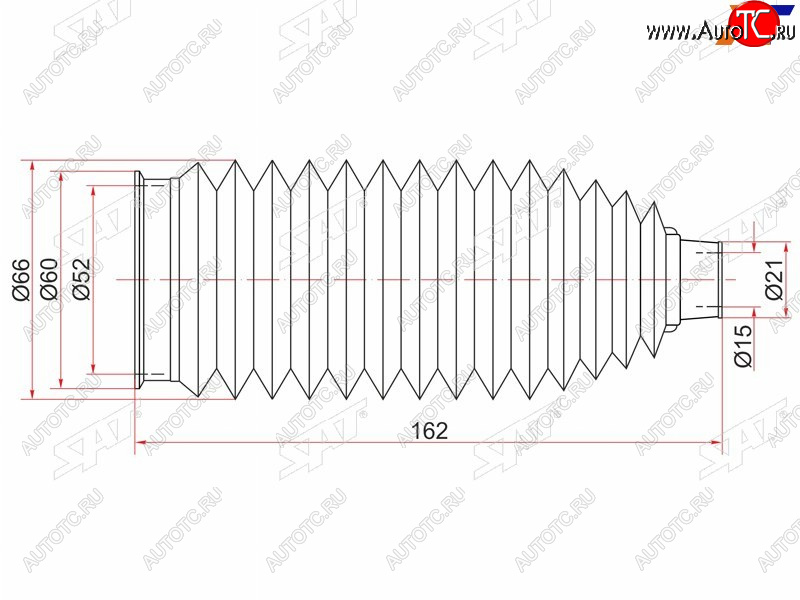 349 р. Пыльник рулевой рейки TOYOTA HARRIER 03-JUKE 10 -LEXUS RX300330350 03-06KLUGER 03-07 LH=RH SAT ST-45535-48020  с доставкой в г. Кемерово