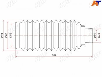 359 р. Пыльник рулевой рейки TOYOTA LAND CRUISER PRADOHILUX SURF 95- LH=RH SAT ST-45535-35030  с доставкой в г. Кемерово. Увеличить фотографию 1