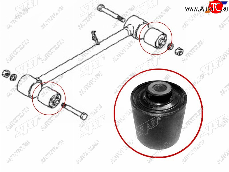429 р. Сайлентблок Suzuki Escudo 97-05  Grand Vitara 97-05  Jimny 98-19 (Зад) SAT ST-46213-65D01  с доставкой в г. Кемерово