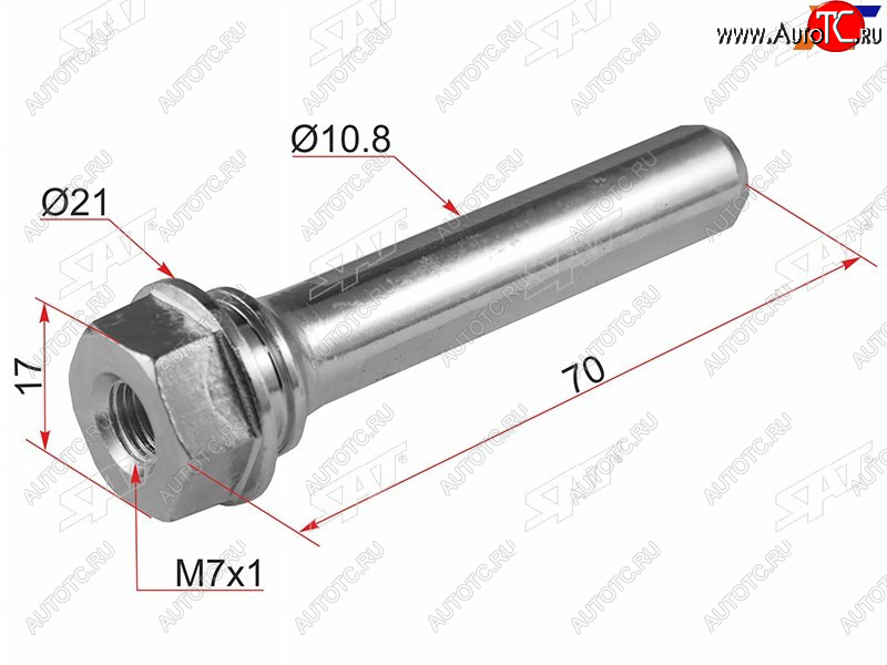127 р. Направляющая переднего суппорта (верх) TOYOTA ALLION,PREMIO,CALDINA SAT ST-47715-22080  с доставкой в г. Кемерово