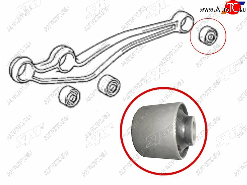 439 р. Сайлентблок Toyota Land Cruiser (J100,J80) 89-07  Land Cruiser Prado (J70) 87-96  Highlander 07-13 SAT ST-48061-60010  с доставкой в г. Кемерово
