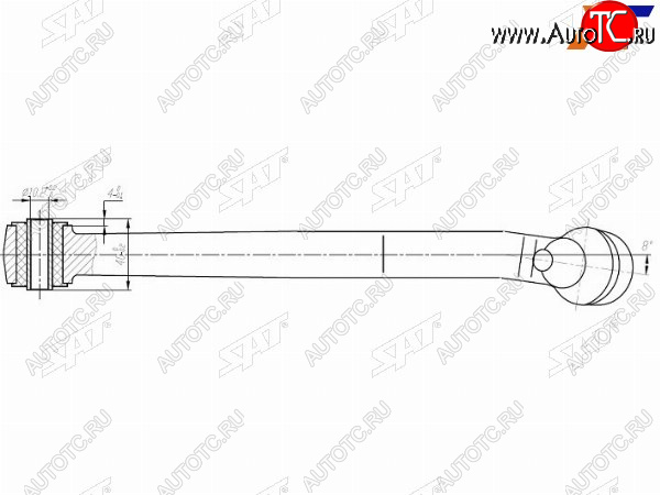 1 849 р. Рычаг FR нижний TOYOTA DUETDAIHATSU STORIAYRV 98- LH SAT ST-48069-97401  с доставкой в г. Кемерово