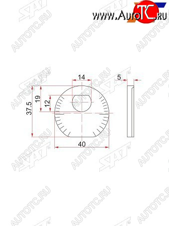 135 р. Шайба эксцентрика FR рычага TOYOTA ALTEZZACHASERCRESTACROWNMAJESTAMARK2LUCIDA 91- SAT ST-48198-50011  с доставкой в г. Кемерово