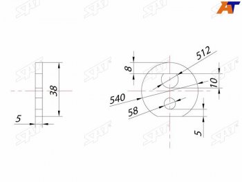 Шайба эксцентрика RR рычага TOYOTA CELSIORCHASERCRESTACROWNMAJESTAMARK2LEXUS LS400 92- SAT ST-48198-22020