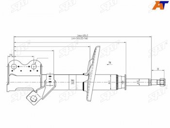 3 299 р. Стойка передняя RH SAT Toyota Sprinter E100 дорестайлинг седан (1991-1993)  с доставкой в г. Кемерово. Увеличить фотографию 2