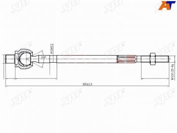 Тяга рулевая NISSAN ADALMERAAVENIRBLUEBIRD SYLPHYPULSARSERENASUNNYWINGROAD 95- SAT ST-48521-4M485