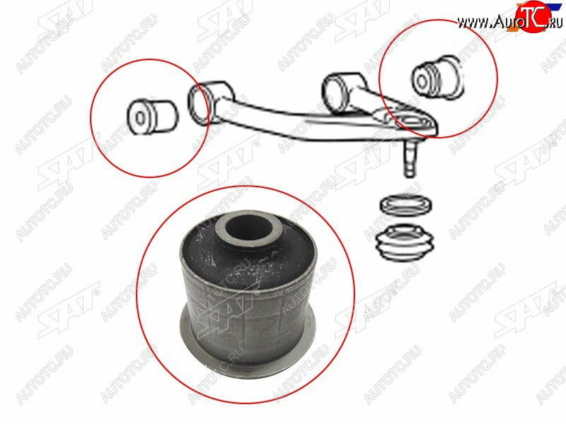 599 р. Сайлентблок Toyota Land Cruiser (J200) 07-21  Lexus LX 07-23  Toyota Sequoia 07-17  Tundra 06-22 SAT ST-48632-0C010  с доставкой в г. Кемерово